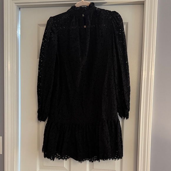 J. Crew Black Long Sleeve Lace Dress - Picture 6 of 7